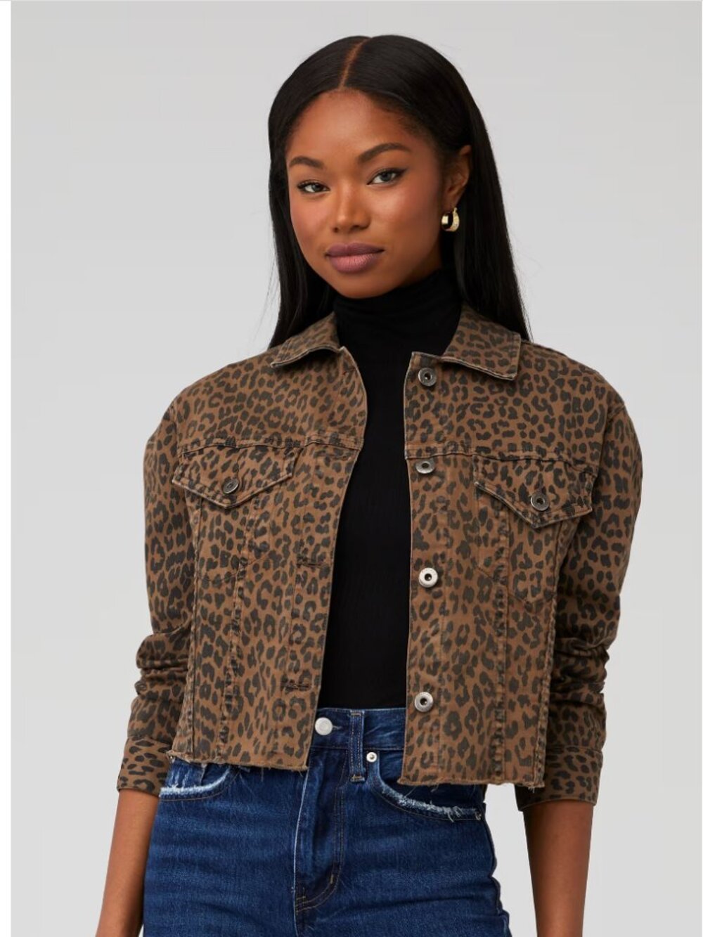 PISTOLA Naya Cropped Boyfriend Denim Jacket